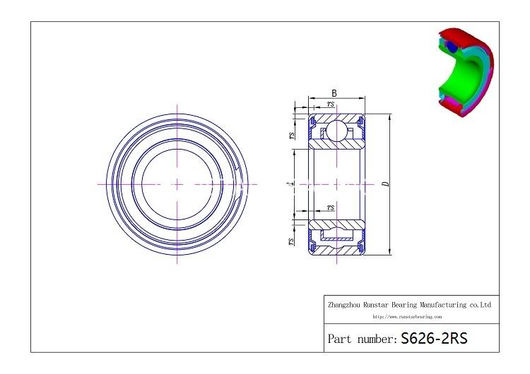 626 deep groove ball bearing S626-2RS