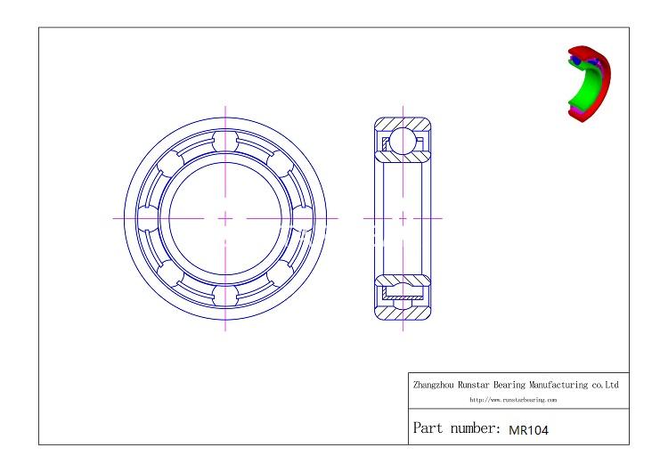 4mm ball bearings mr104 d