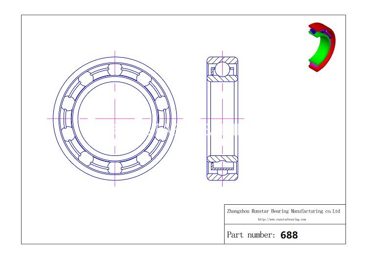 8mm ball bearings 688 d