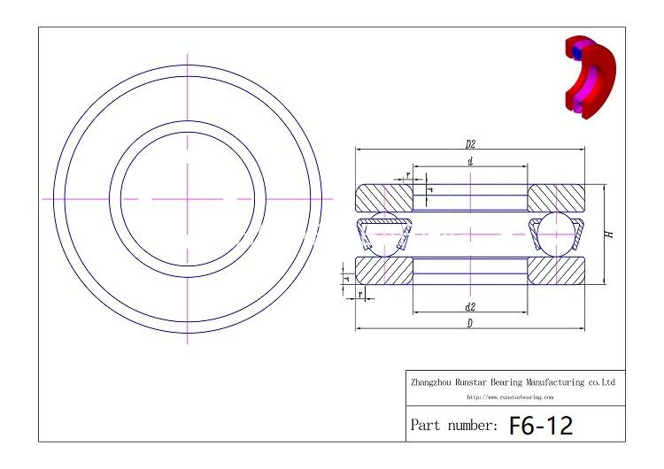 axial ball bearing f6 12 d 1