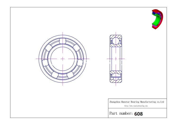 ball bearing 608 d 1