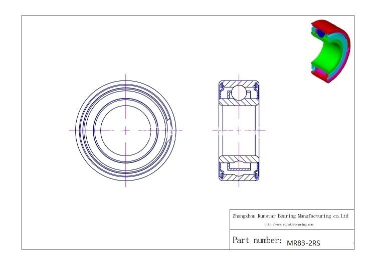 micro ball bearings mr83 2rs d