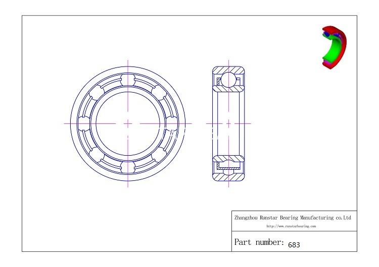 mini ball bearing 683 d