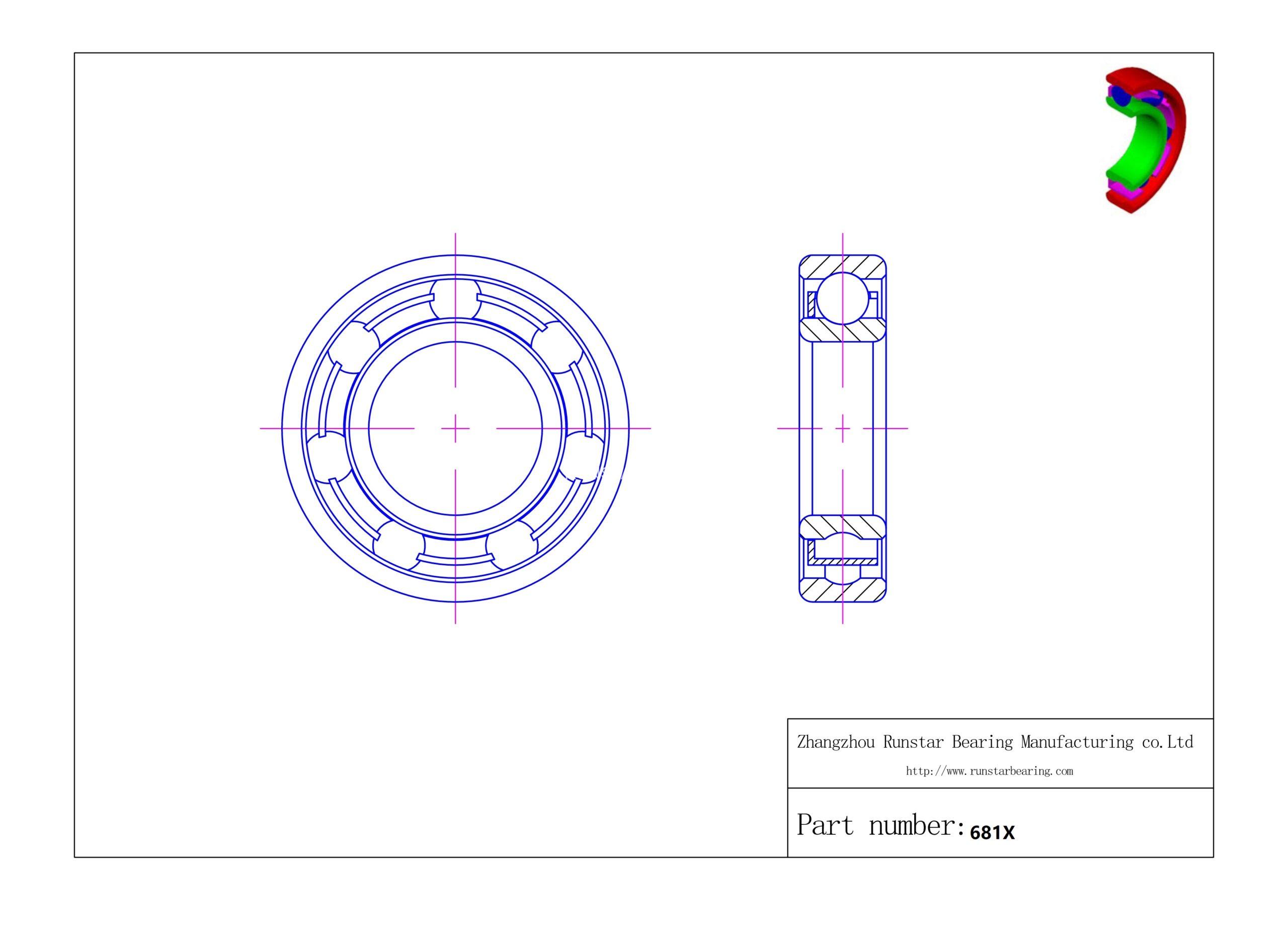 mini bearing 681x d 1