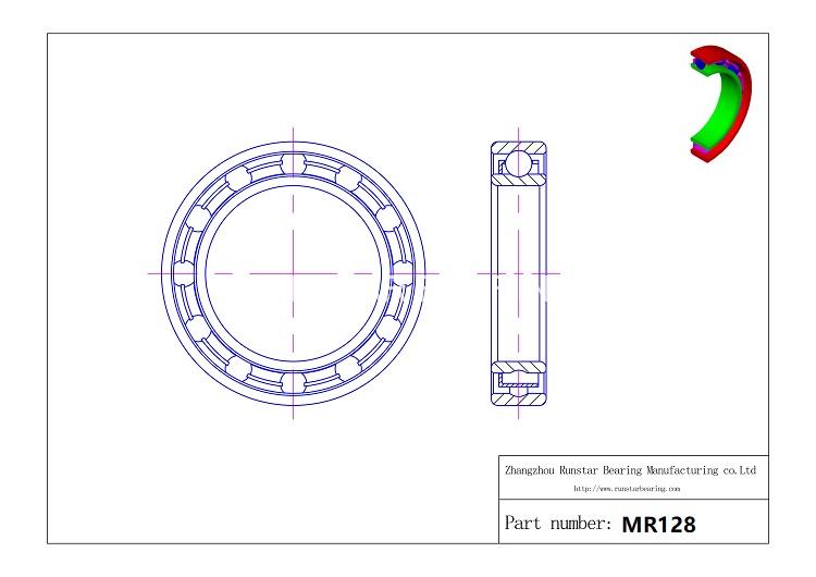 mini bearings mr128 d