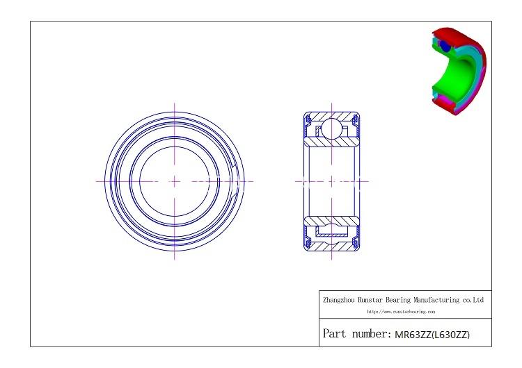 miniature ball bearing MR63ZZ D