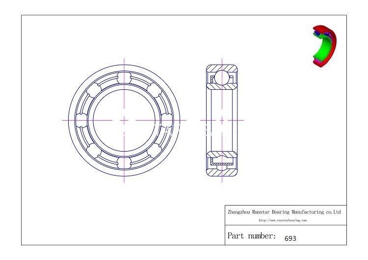 miniature ball bearings 693 d