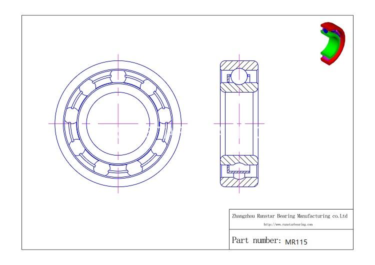 precision miniature bearings MR115 D