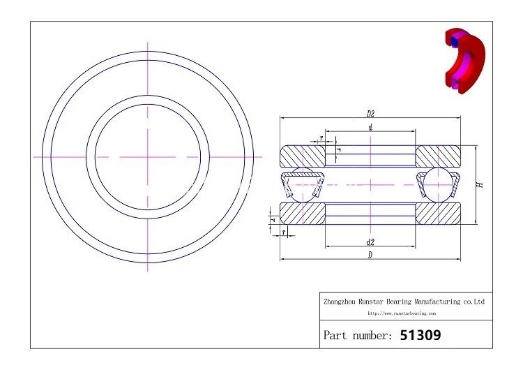 thrust ball bearing manufacturer 51309 d thrust ball bearing manufacturer 51309 d