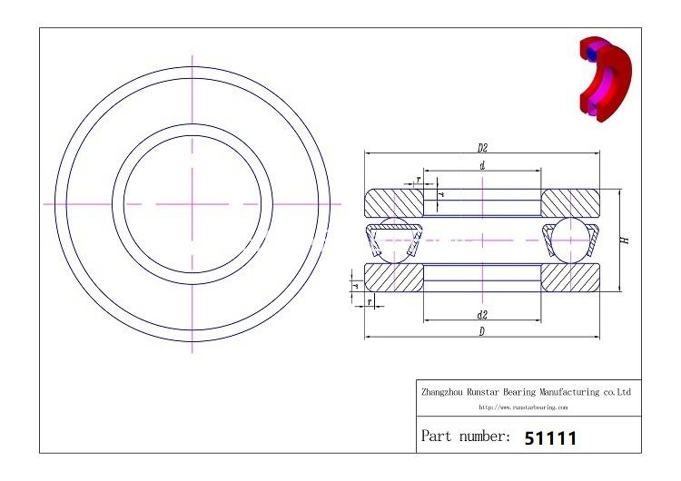 thrust bearings for sale 51111 d