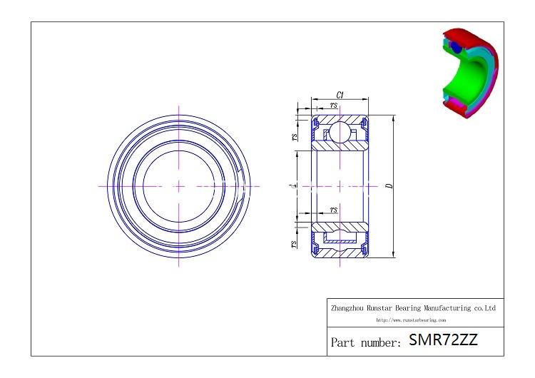 2mm ball bearings smr72zz d