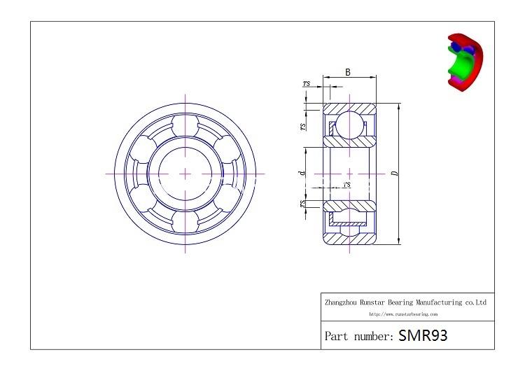 3mm bearing smr93 d