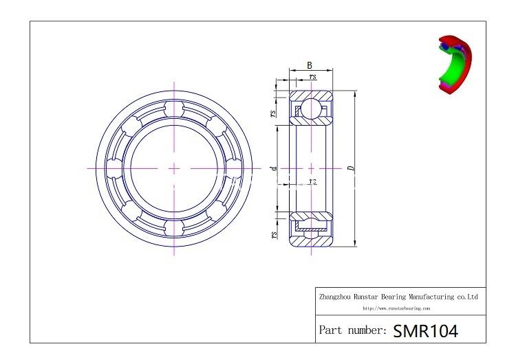 4mm bearing smr104 d