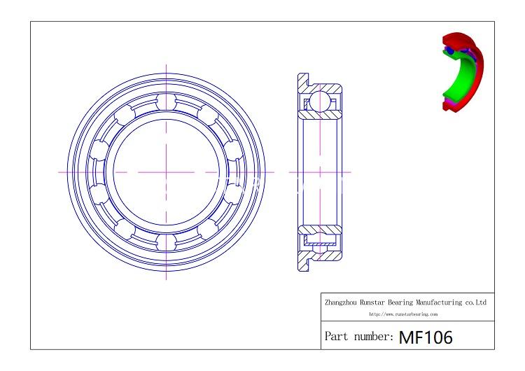 6mm ball bearings mf106 d 1