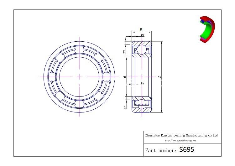 ball bearing 695 s695 d