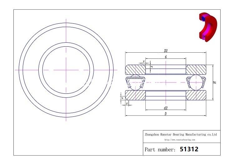 bearing thrust washer 51312 d