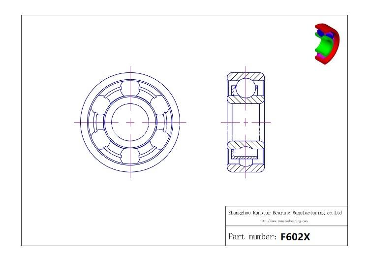 flanged bearings f602x d