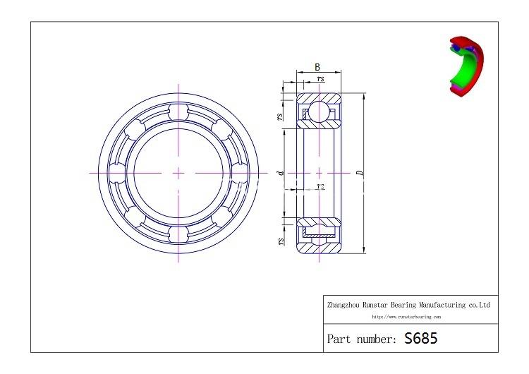 stainless ball bearing s685 d