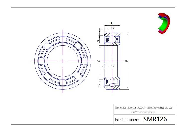 stainless ball bearings sm126 d