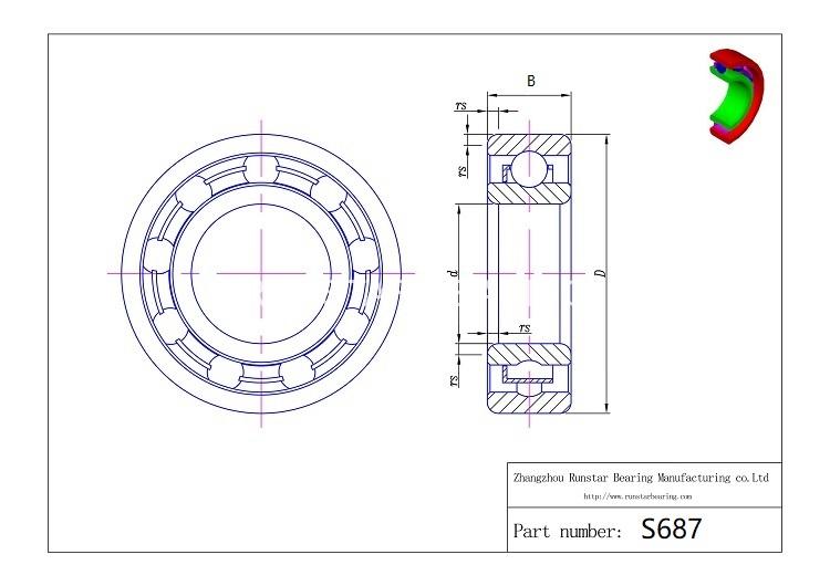 stainless bearing s687 d stainless bearing s687 d