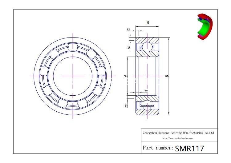 stainless steel bearing smr117 d