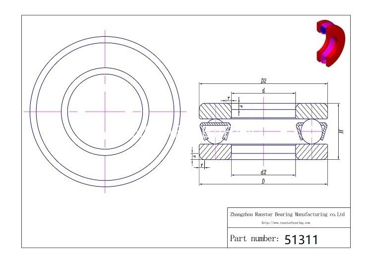 thrust bearing application 51311 d