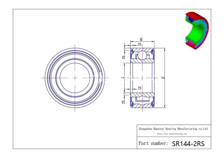 precision miniature ball bearings sr144 2rs d