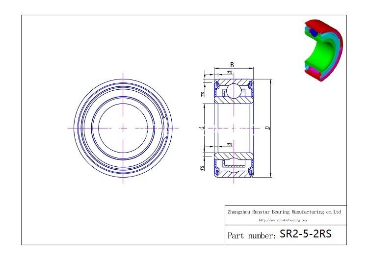 precision miniature radial ball bearings sr2 5 2rs d