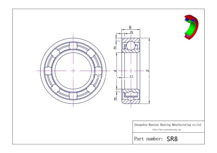 sr8 stainless ball bearing sr8 d