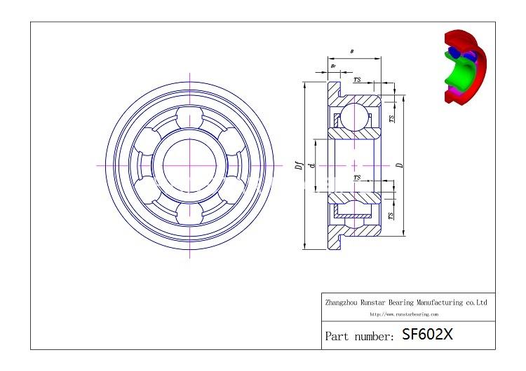 stainless steel flange bearing sf602x d