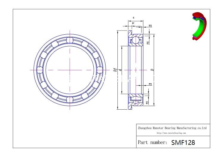 8mm thin ball bearings smf128 d
