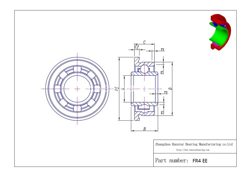 small flange bearings fr4 ee d